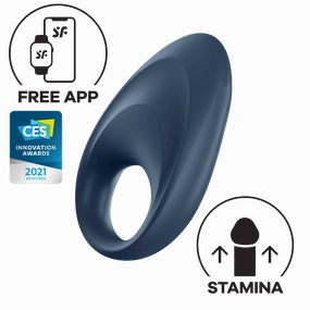 Satisfyer - Mighty One Ring App-Controlled Bluetooth Cock Ring (Blue)