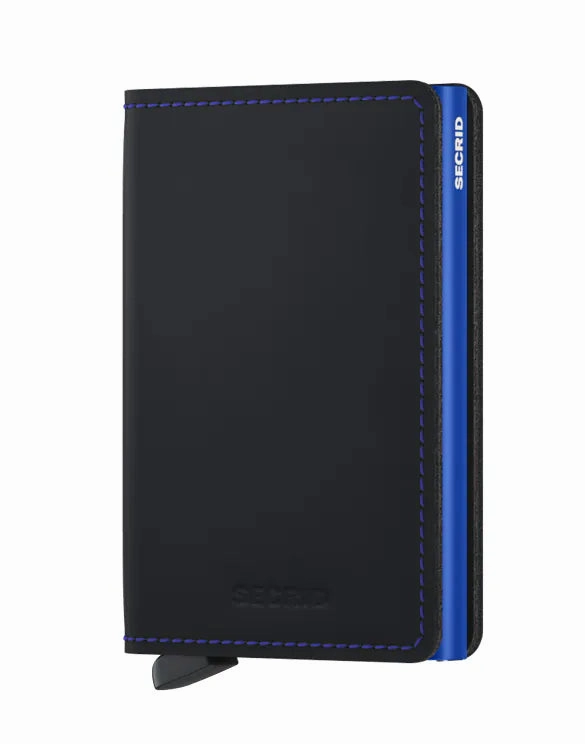 Secrid Slim Wallet Matte Blk/BLue
