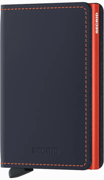 Secrid Slim Wallet Matte Nightblue/Orange