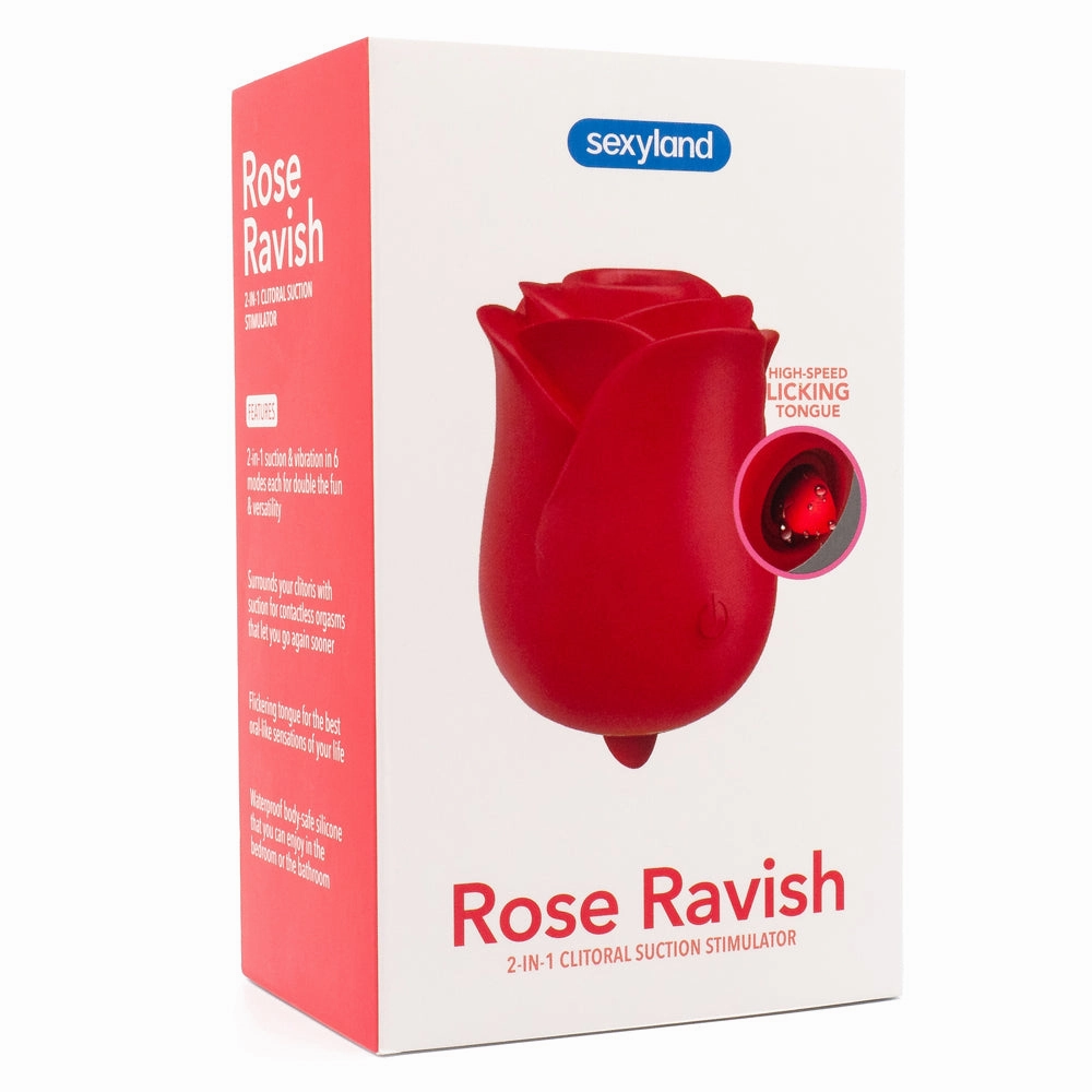 Sexyland Rose Ravish 2-In-1 Clitoral Suction Stimulator