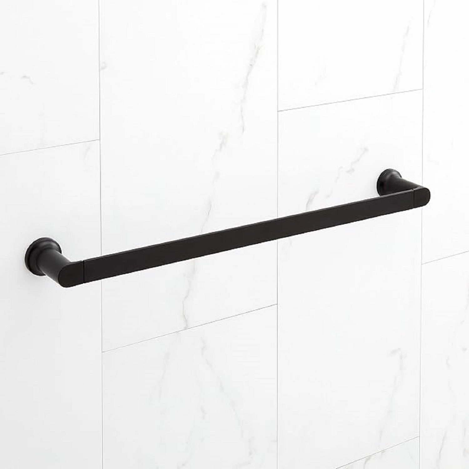 Signature Hardware SHBW24TB2MB 953657-24 Berwyn 3-7/16" Towel Bar Matte Black Bathroom Towel Bars