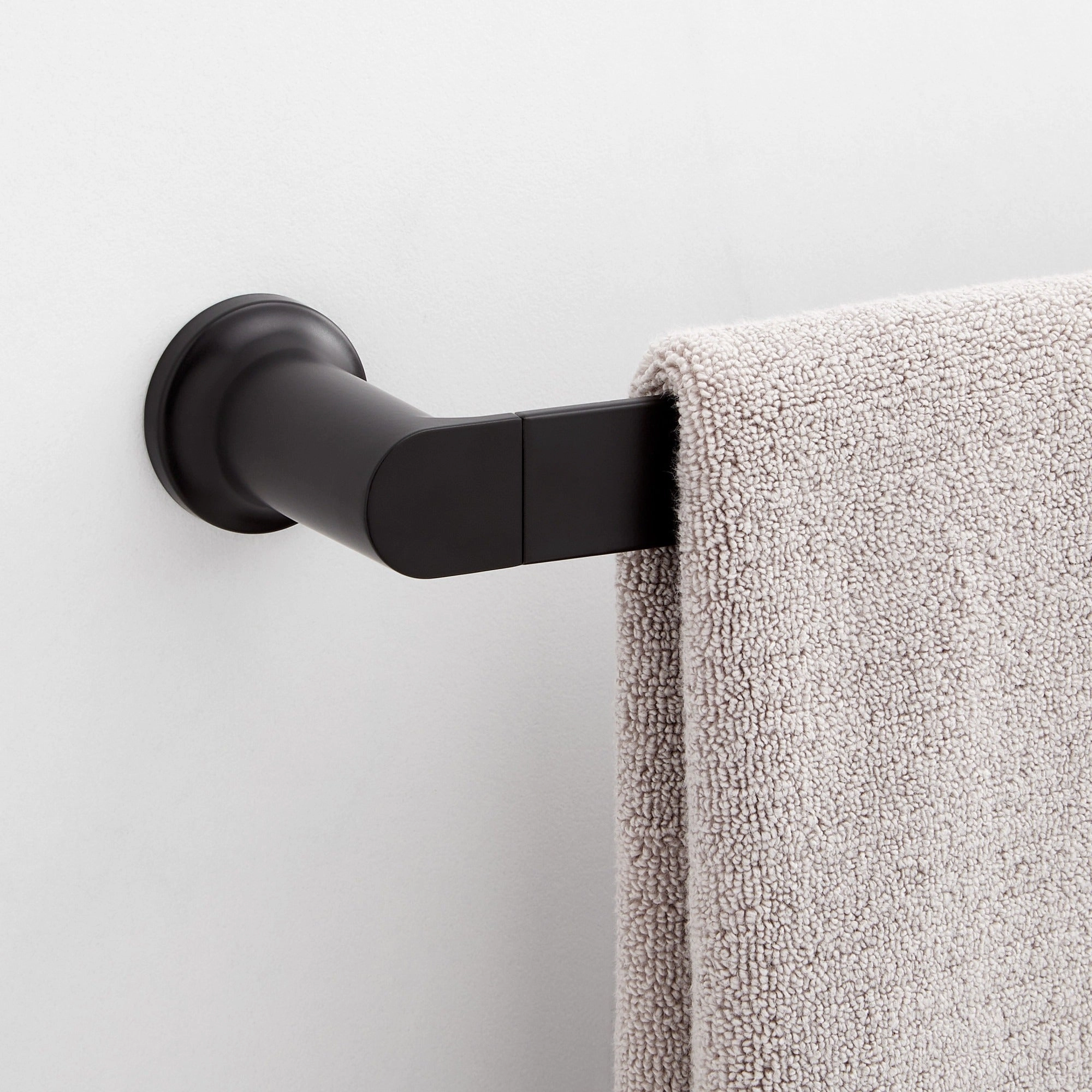 Signature Hardware SHBW24TB2MB 953657-24 Berwyn 3-7/16" Towel Bar Matte Black Bathroom Towel Bars