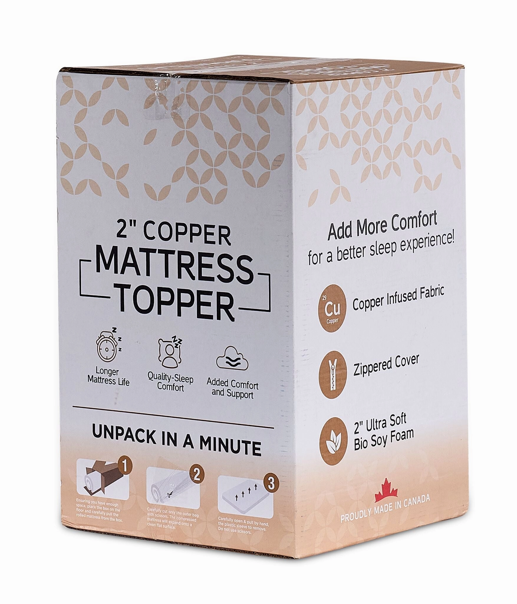 So Sleepy 2" Copper Twin Mattress Topper