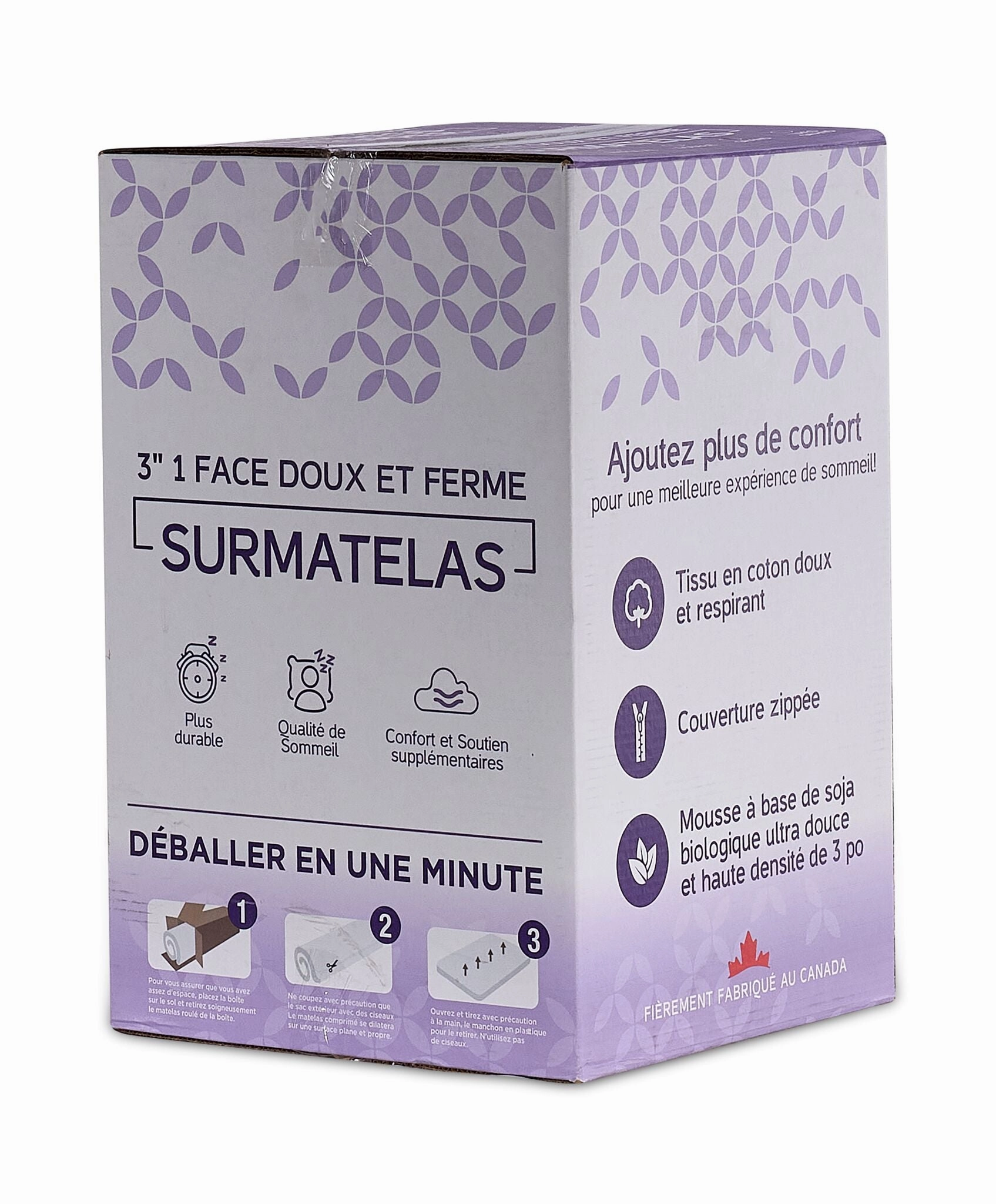 So Sleepy 3" One-Sided Soft and Firm Twin Mattress Topper