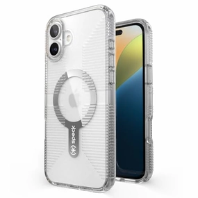 Speck 150721-5085 Clear iPhone 16 Plus Case - Slim Shock-Resistant MagSafe Compatible