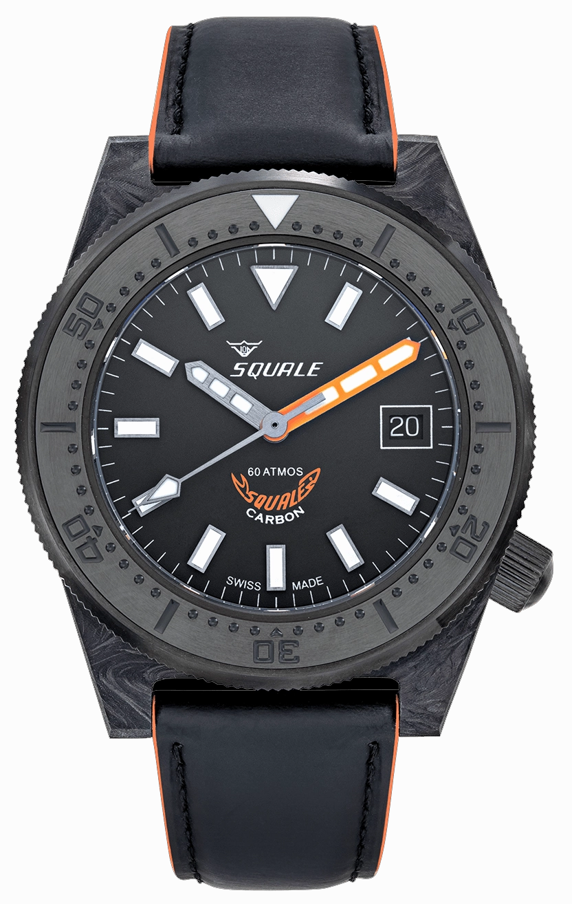 Squale 60 Atmos T-183 Forged Carbon Orange T-183FCOR