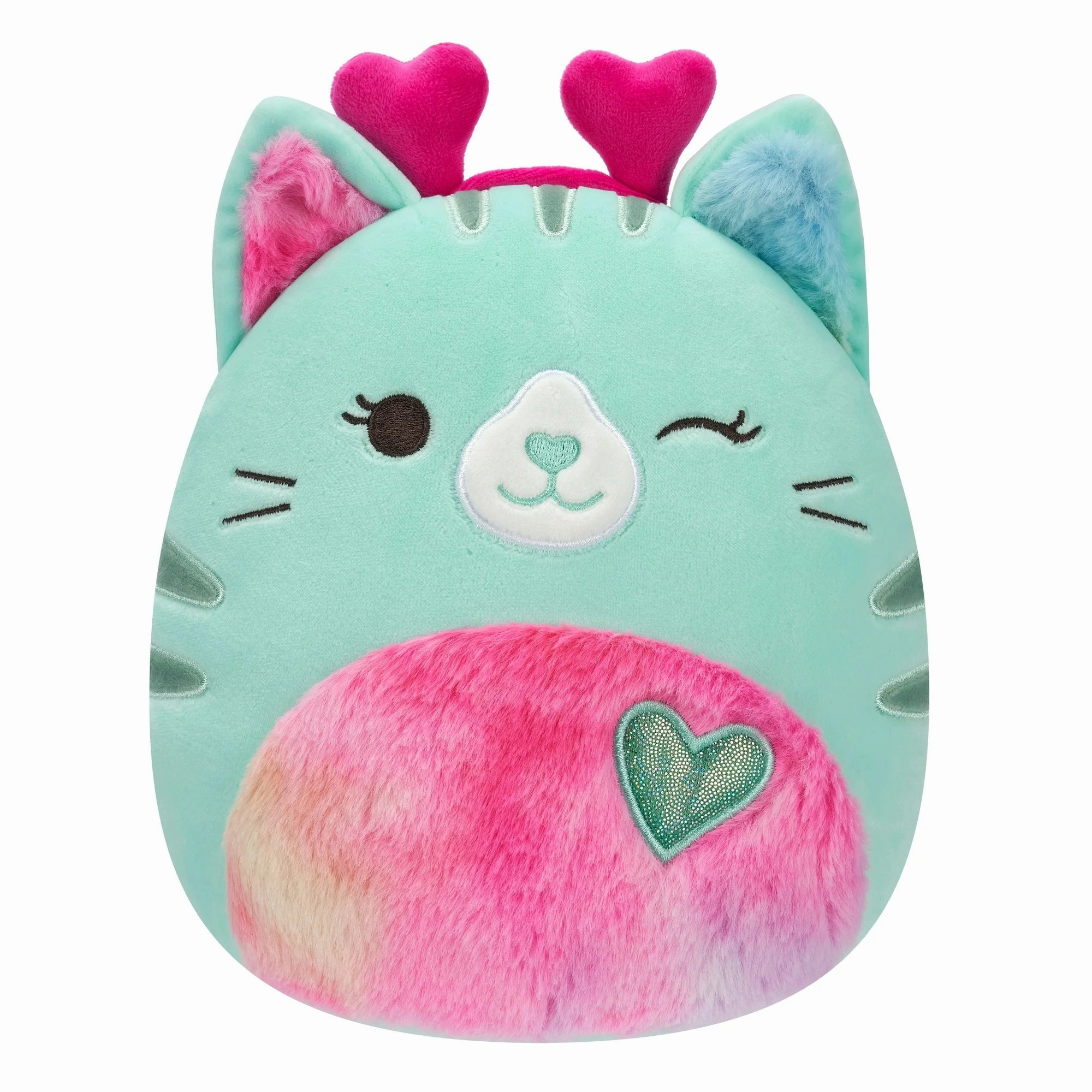 Squishmallows 42544 8 Inch Corinna The Tabby Cat   8 inch Finley The Retriever Valentine Plush, 2-Pack