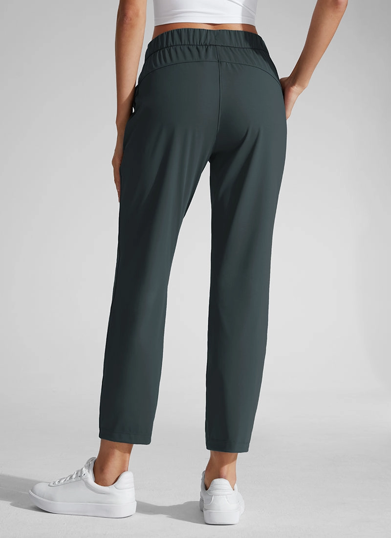 Stretch Drawstring 7/8 Pants with Pockets 27''