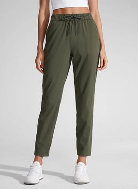 Stretch Drawstring 7/8 Pants with Pockets 27''