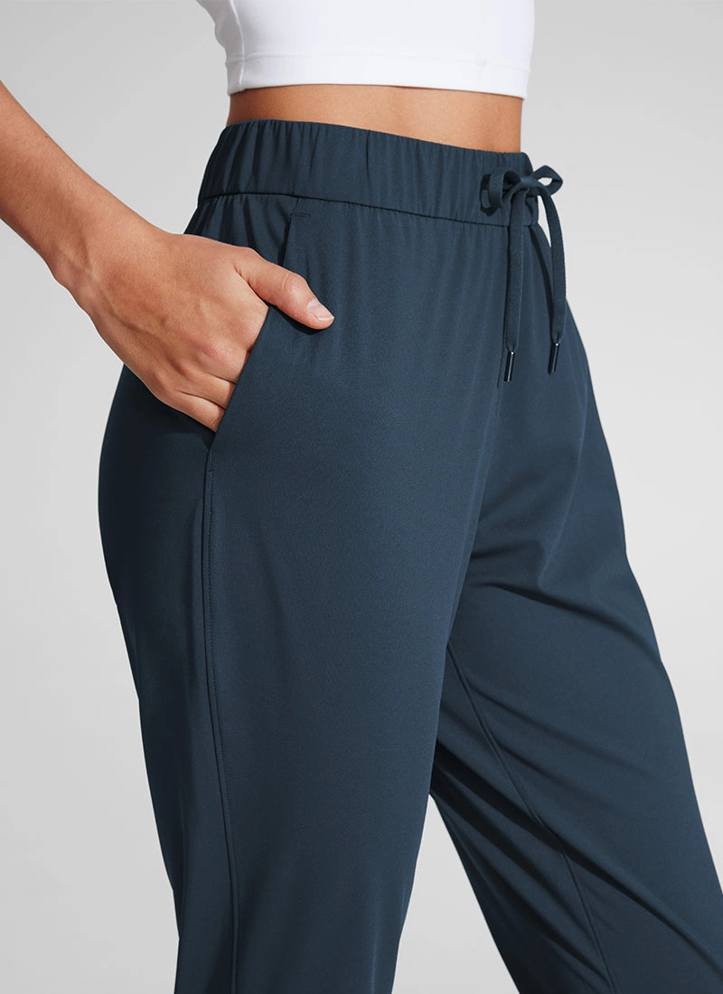 Stretch Drawstring 7/8 Pants with Pockets 27''