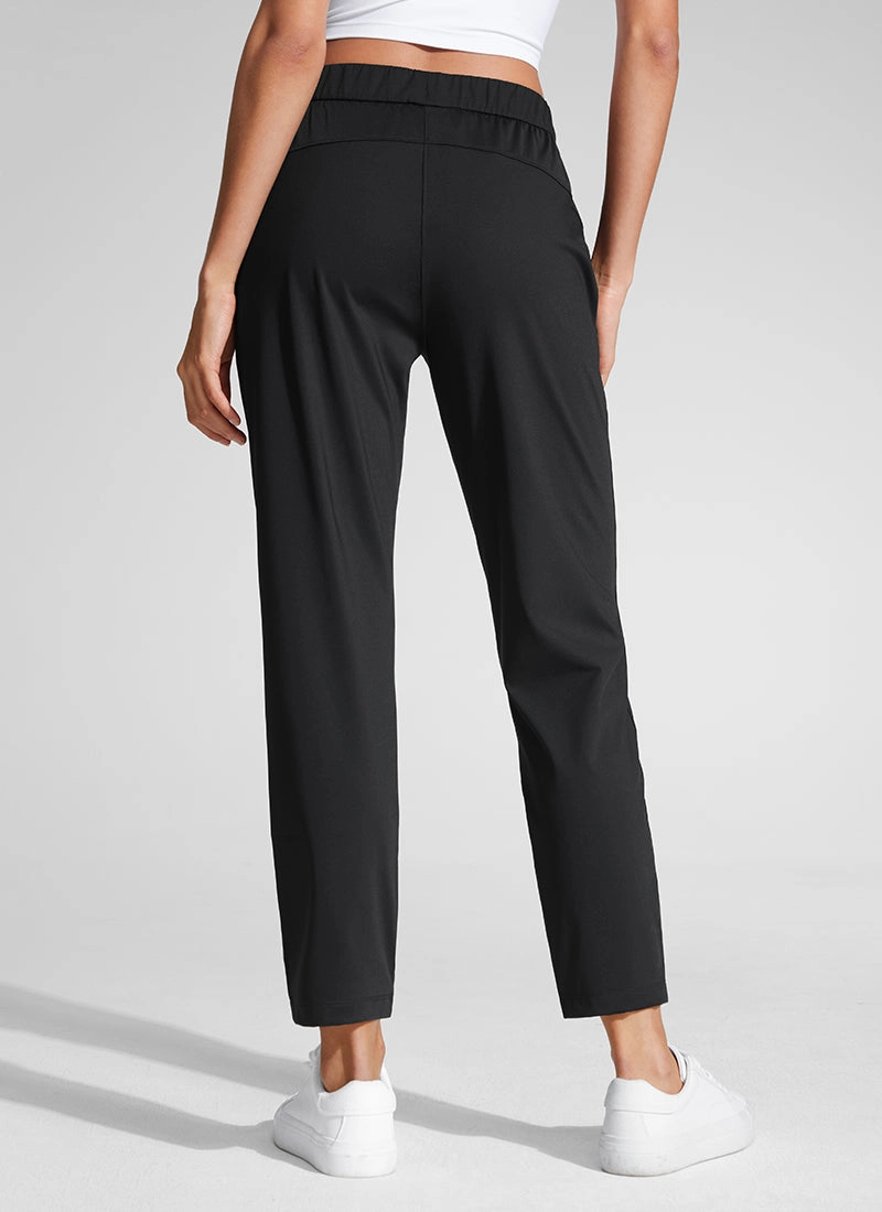 Stretch Drawstring 7/8 Pants with Pockets 27''