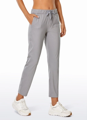 Stretch Drawstring 7/8 Pants with Pockets 27''
