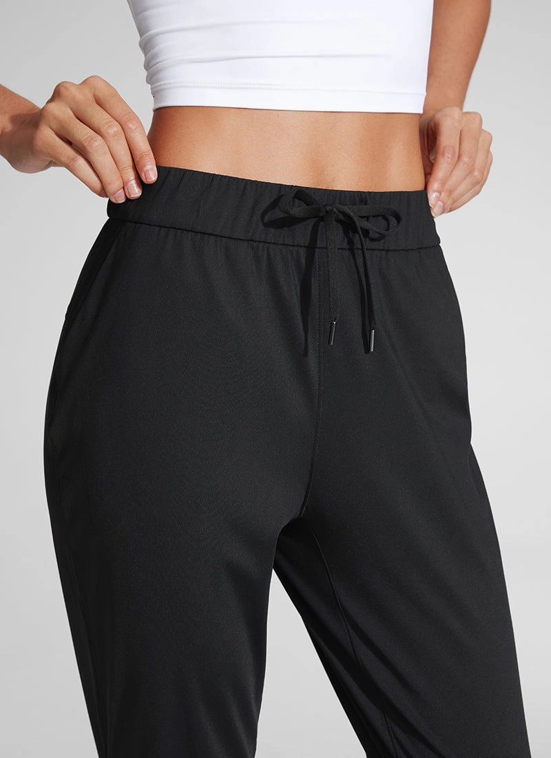 Stretch Drawstring 7/8 Pants with Pockets 27''
