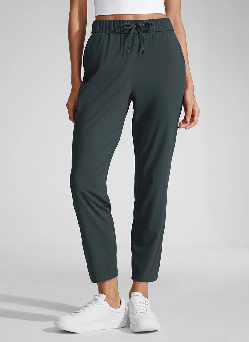 Stretch Drawstring 7/8 Pants with Pockets 27''