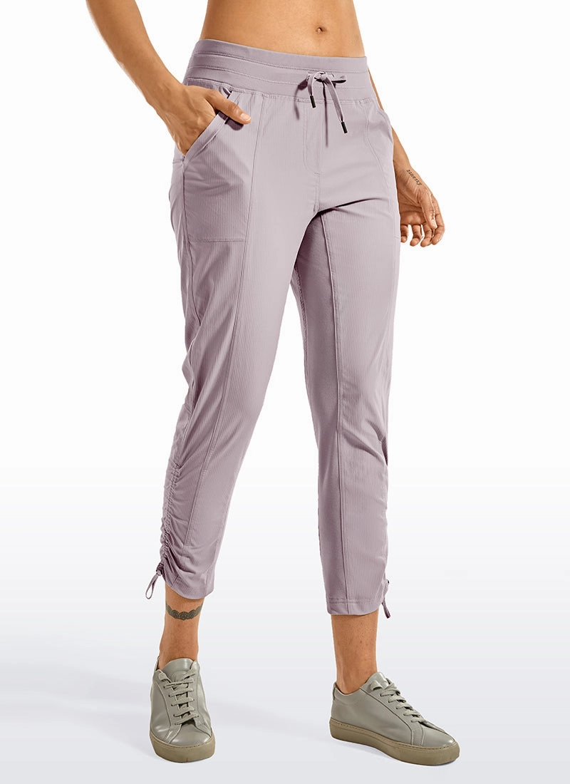 Striped Pants with Pockets 25''- Cinched Leg