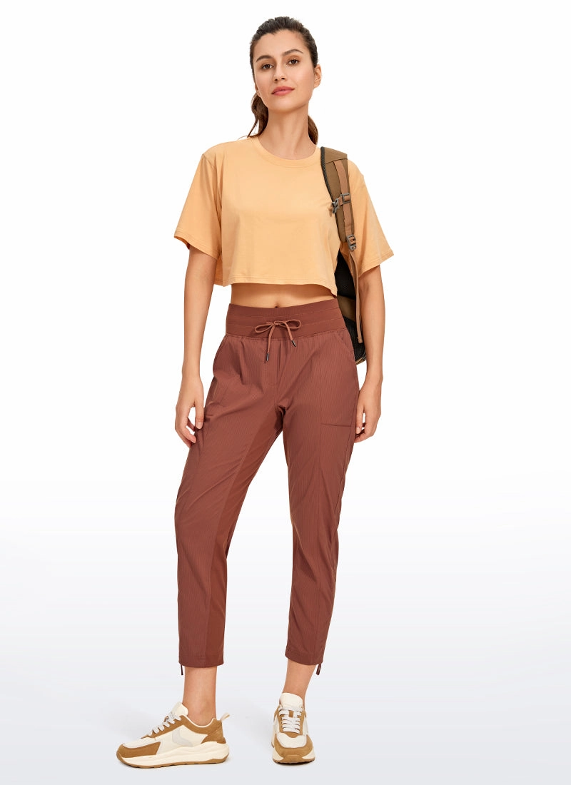 Striped Pants with Pockets 25''- Cinched Leg