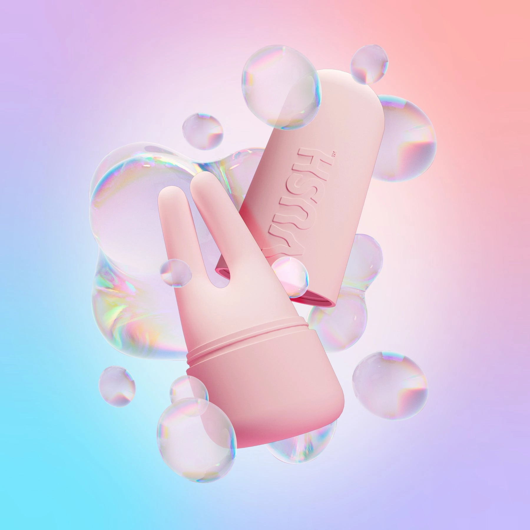 Swish - Compact   Rechargeable Pink Dual Tip Vibrator with Travel Case
