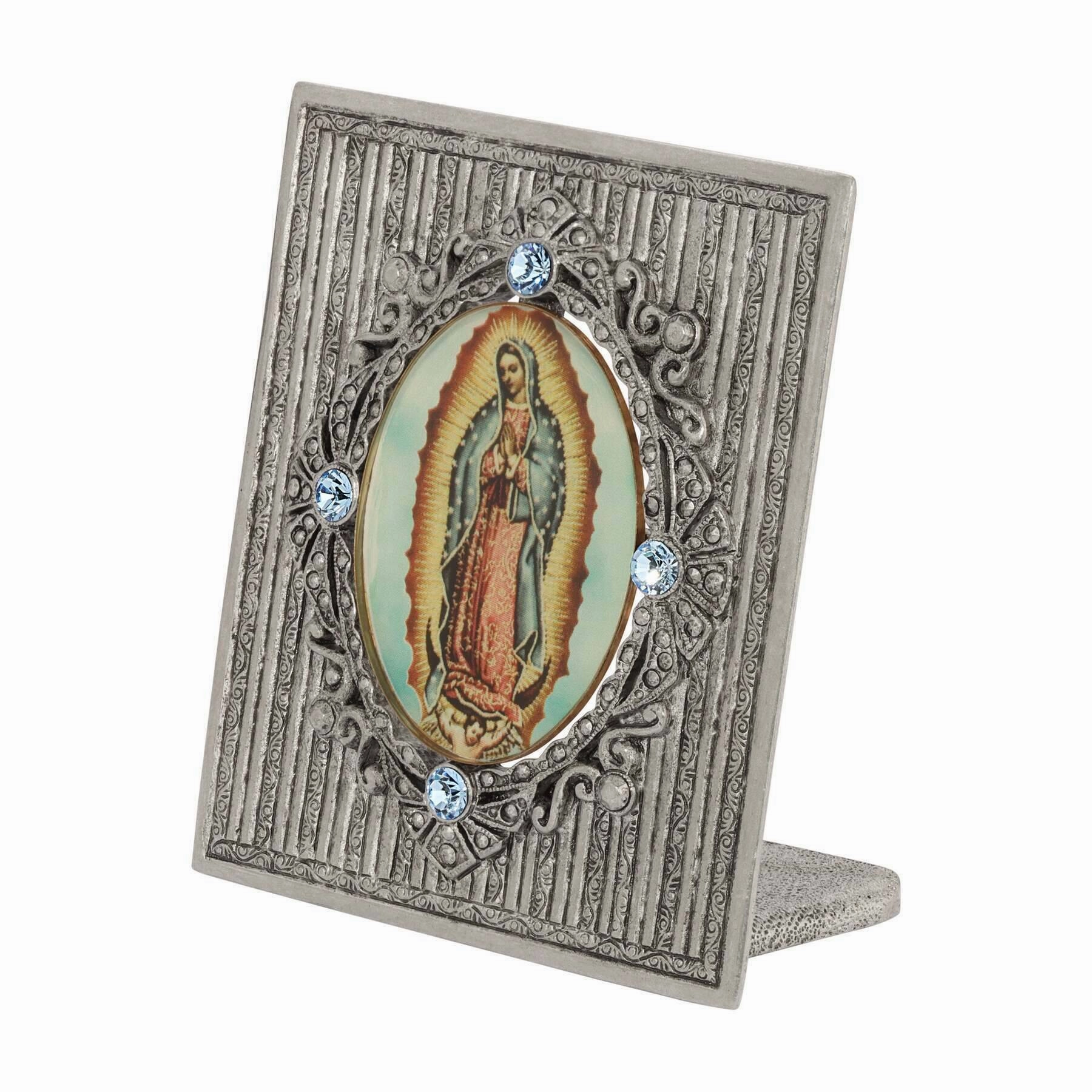 Symbols Of Faith Our Lady Of Guadalupe Pewter Tabletop Decor Plaque