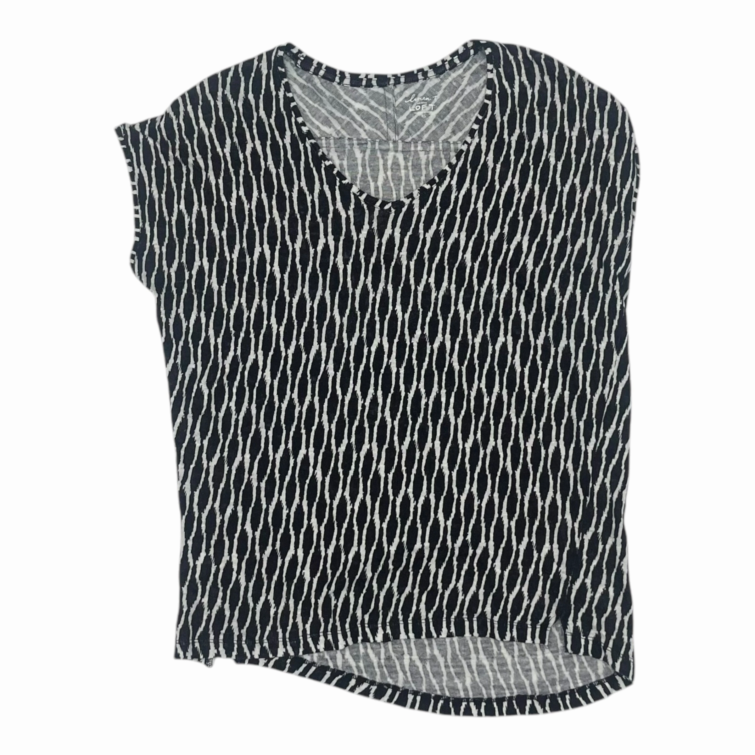 Top Ss By Loft In Black & White, Size:Xs