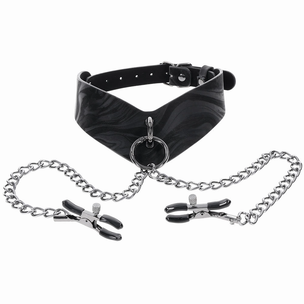 Velvet Noir Collar & Removable Clamps