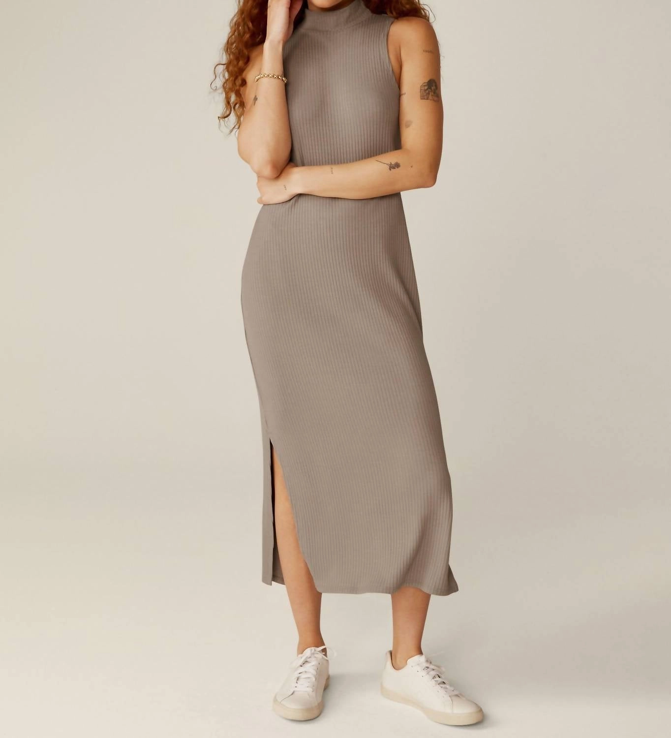Well Traveled Midi Dress In Birch
