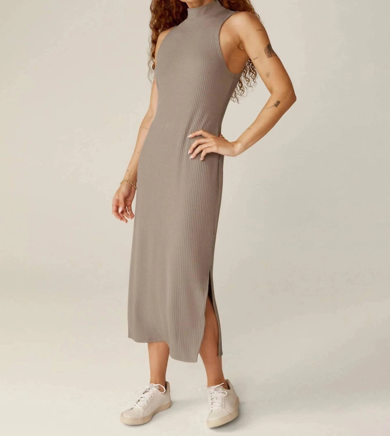 Well Traveled Midi Dress In Birch