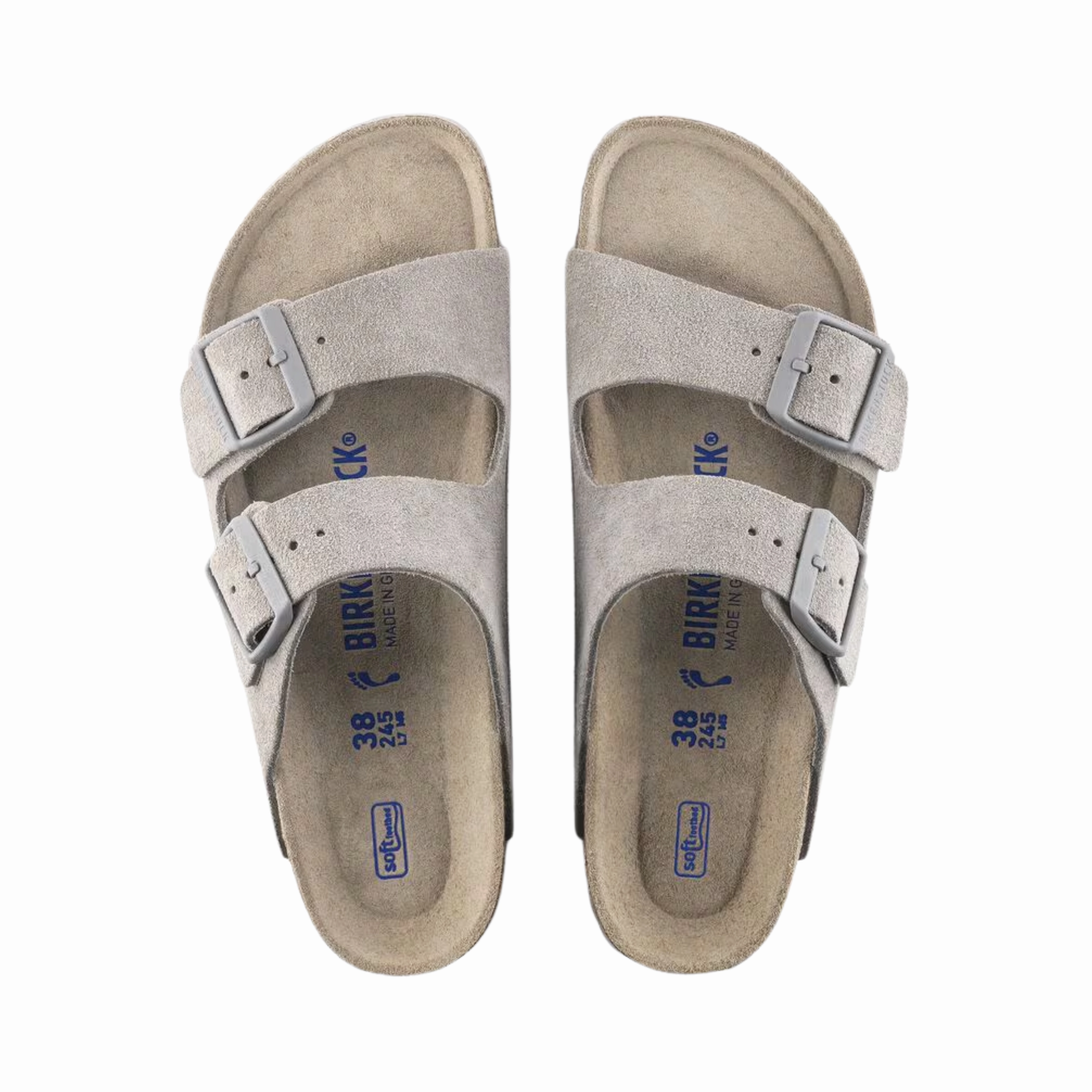 Women's Arizona Soft Footbed (Suede Leather) - Stone Coin (Narrow)