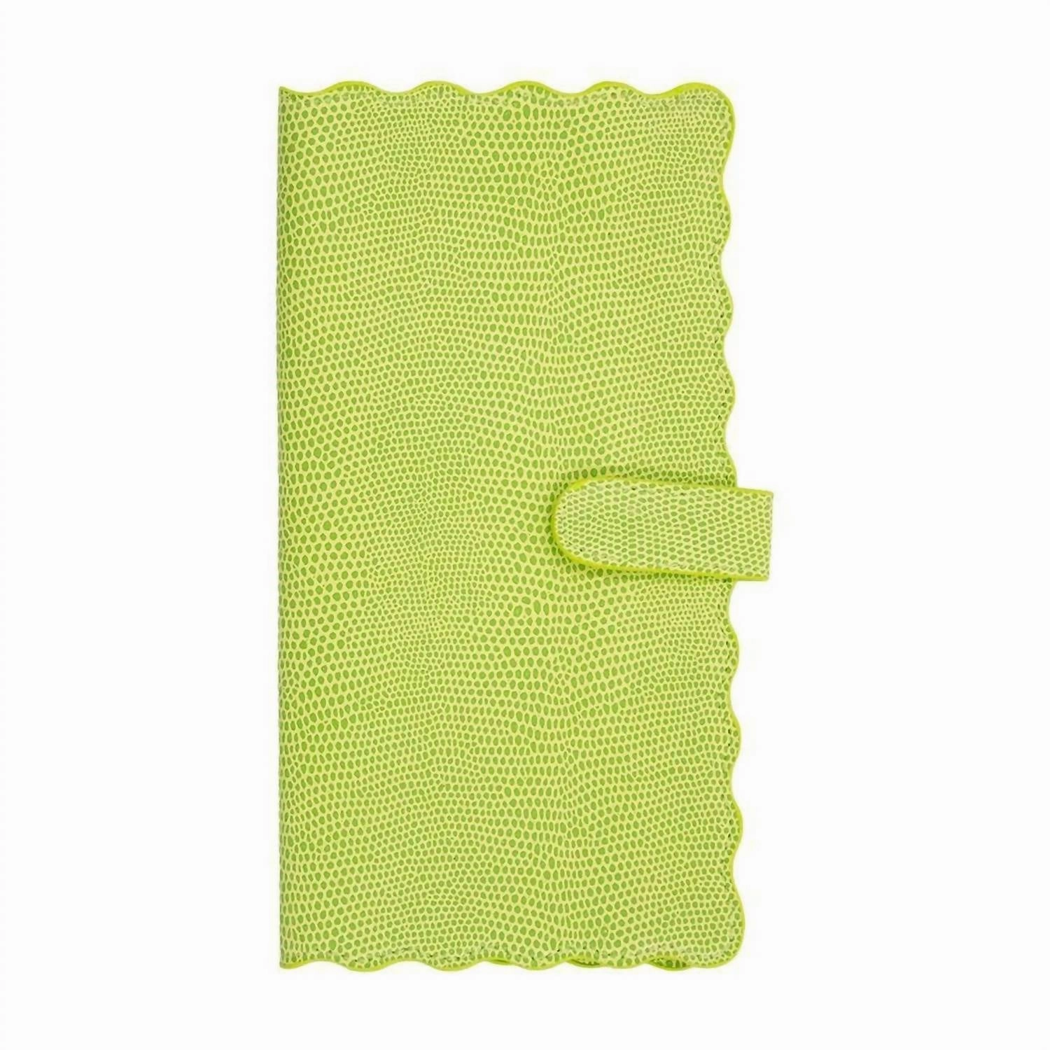 Women's Lizard Print Travel Wallet In Green
