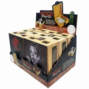 Wood Storage Box with Metal Latch - 6 Pieces Per Retail Ready Display 23224