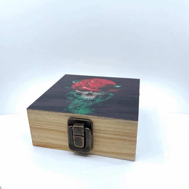Wood Storage Box with Metal Latch - 6 Pieces Per Retail Ready Display 23224